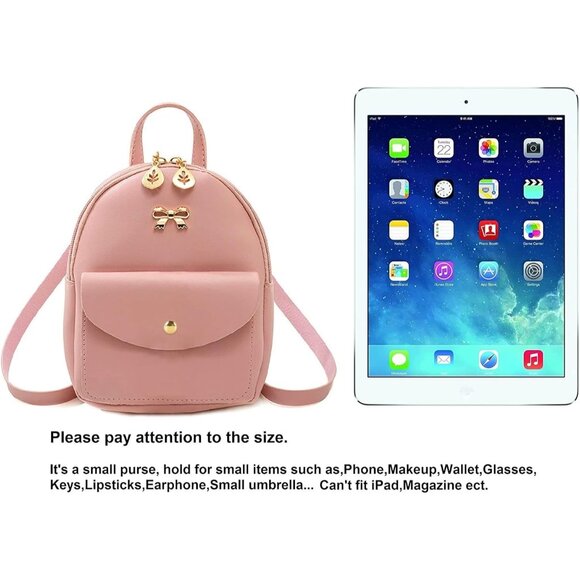 New Women Small Backpack Purse, Lightweight Crossbody Wallet Bag - Pink 4 - Picture 7 of 9